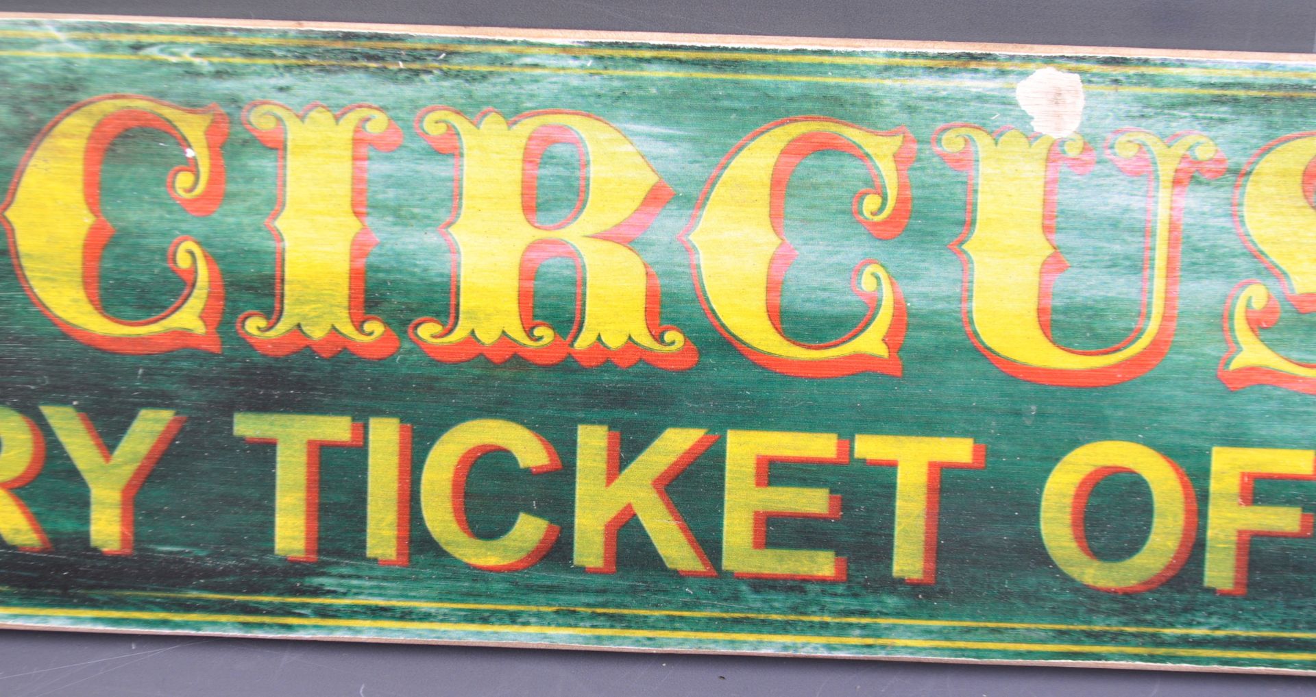 CONTEMPORARY WOODEN SIGN FOR CIRCUS £2 ENTRY TICKET OFFICE - Bild 3 aus 6