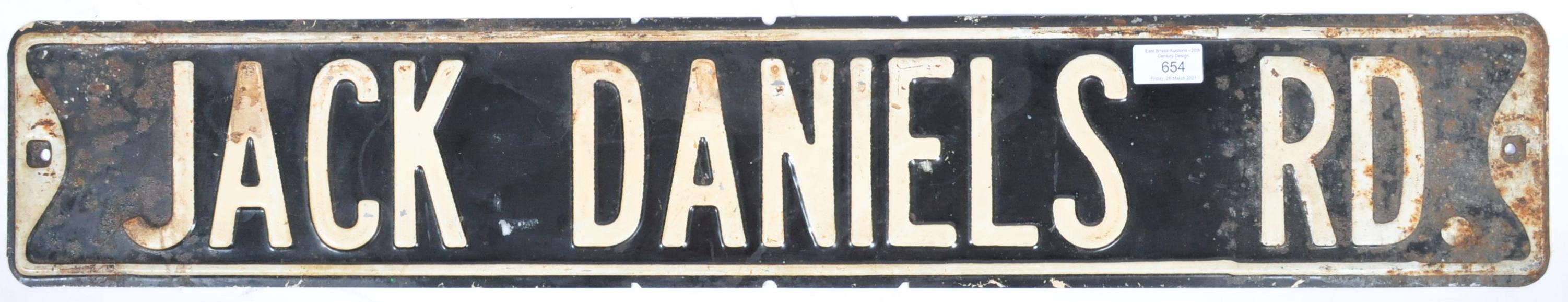 VINTAGE JACK DANIELS EMBOSSED STREET / ROAD SIGN