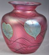 DAVE BARRAS - OKRA GLASS - IRIDESCENT PINK VASE