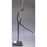 CONTEMPORARY MODERNIST BRONZE FEMALE STATUE FIGURINE