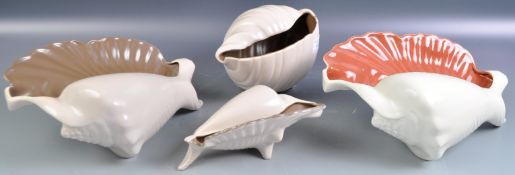 COLLECTION OF POOLE POTTERY TWO TONE SHELLS