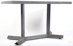 CONTEMPORARY INDUSTRIAL METAL FRAMED DINING TABLE