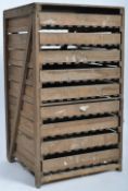 EARLY 20TH CENTURY RUSTIC WOODEN CRATE STAND STORAGE SYSTEM