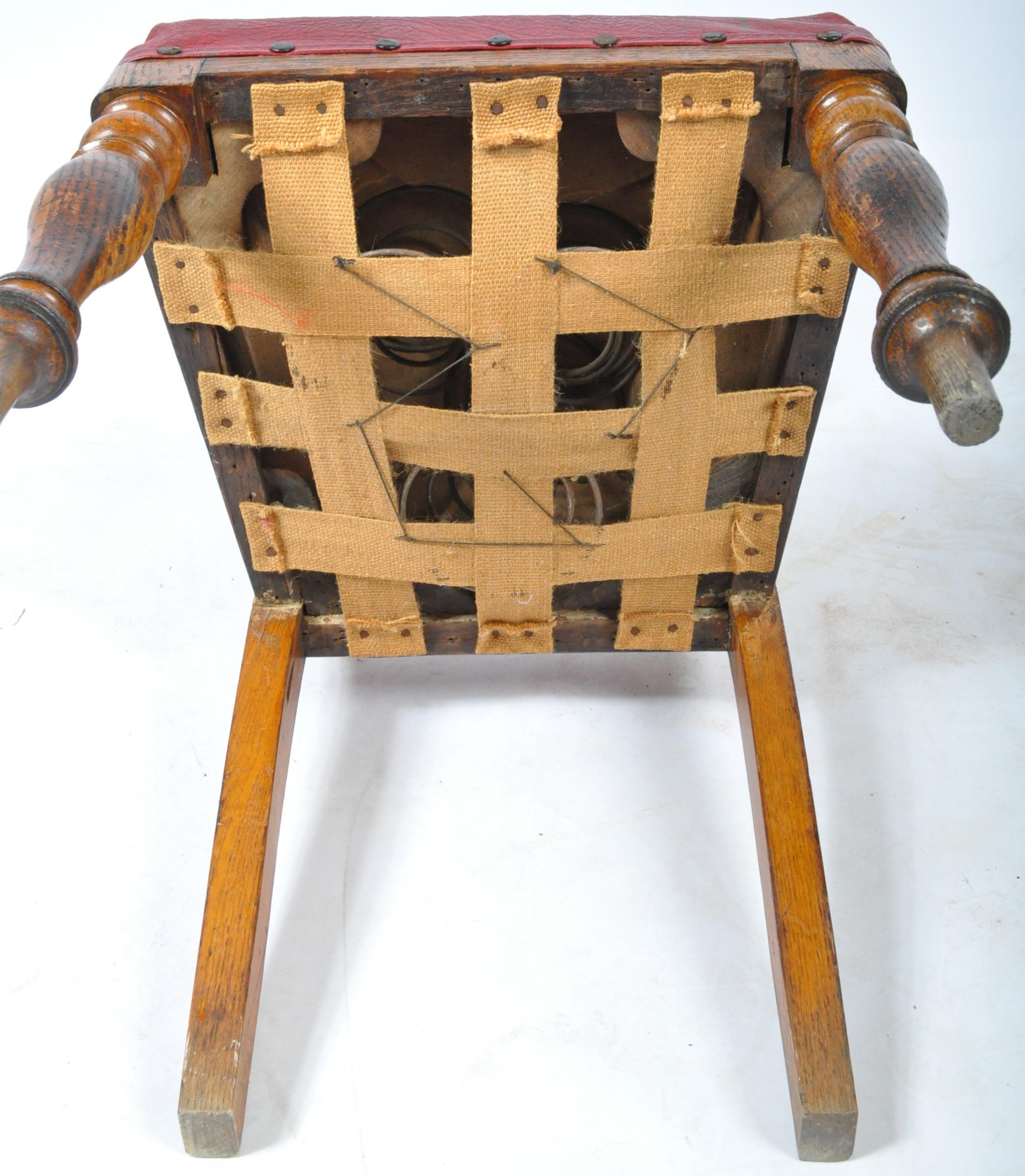 VINTAGE EARLY 20TH CENTURY OAK RAILWAY STATION CHAIR - BRISTOL - Image 8 of 9