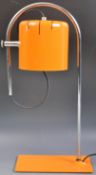 VINTAGE 1970S JOE COLOMBO STYLE ORANGE DESK WORK LAMP