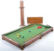 LATE VICTORIAN MAHOGANY AND SLATE BED SNOOKER TABLE