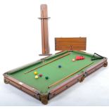 LATE VICTORIAN MAHOGANY AND SLATE BED SNOOKER TABLE