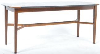 E. GOMME - G-PLAN - MID CENTURY TOLA WOOD AND VINYL COFFEE TABLE