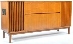 1960'S TEAK WOOD STEREOGRAM SIDEBOARD CREDENZA