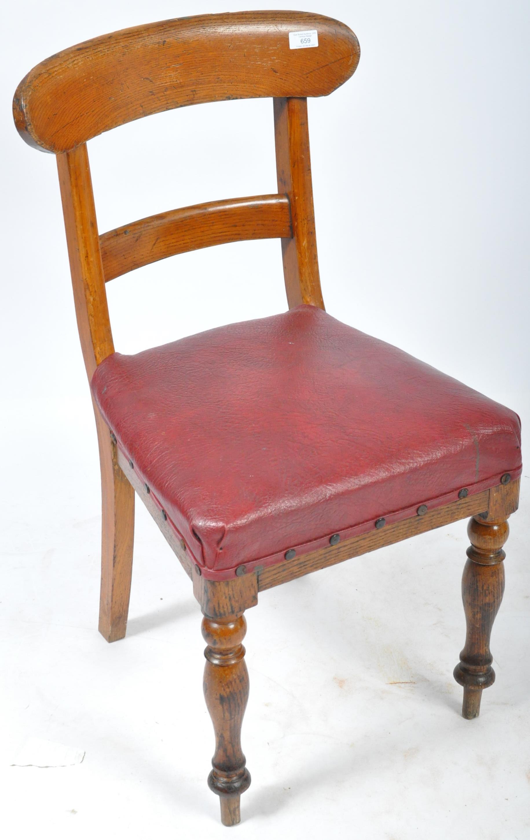 VINTAGE EARLY 20TH CENTURY OAK RAILWAY STATION CHAIR - BRISTOL - Image 2 of 9