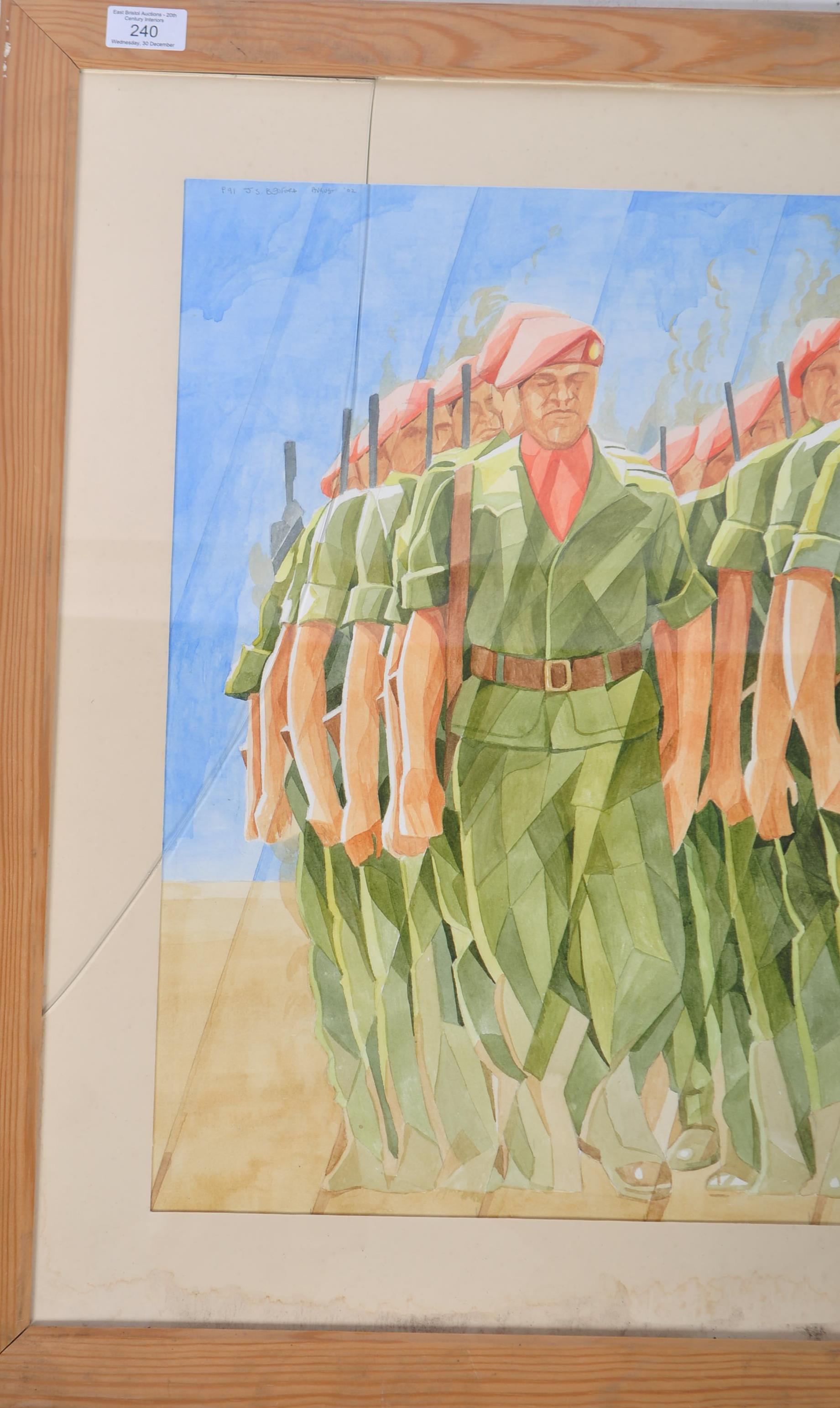 JS BEDFORD - ONWARD CHRISTIAN SOLDIERS - WATERCOLOUR PAINTING - Image 2 of 4