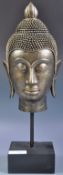 CONTEMPORARY BRONZE EFFECT BUST OF BUDDHA