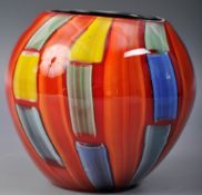 MURANO - SEGUSO - FIREWORKS STUDIO ART GLASS VASE