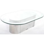 ROCHE BOBOIS RETRO GLASS TOPPED COFFEE CENTRE TABLE