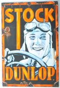 STOCK DUNLOP TYRES - IMPRESSION OF AN ENAMEL SIGN