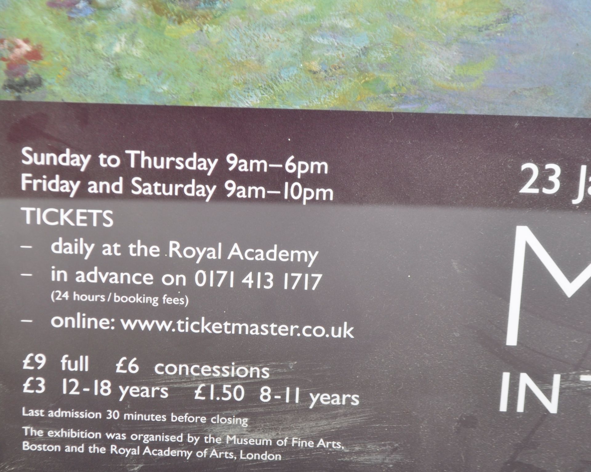 MONET - ROYAL ACADEMY OF ARTS - ORIGINAL EXHIBITION POSTER - Image 2 of 7