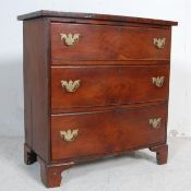 19TH CENTURY MAHOGANY BACHELORS CHEST OF DRAWERS