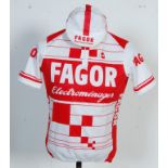 VINTAGE BICYCLESA ND SPARES - 1980S FAGOR ELECTROMENAGER CYCLING JERSEY.