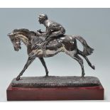 HORSE RAING SILVER HALLMARKED FIGURINE