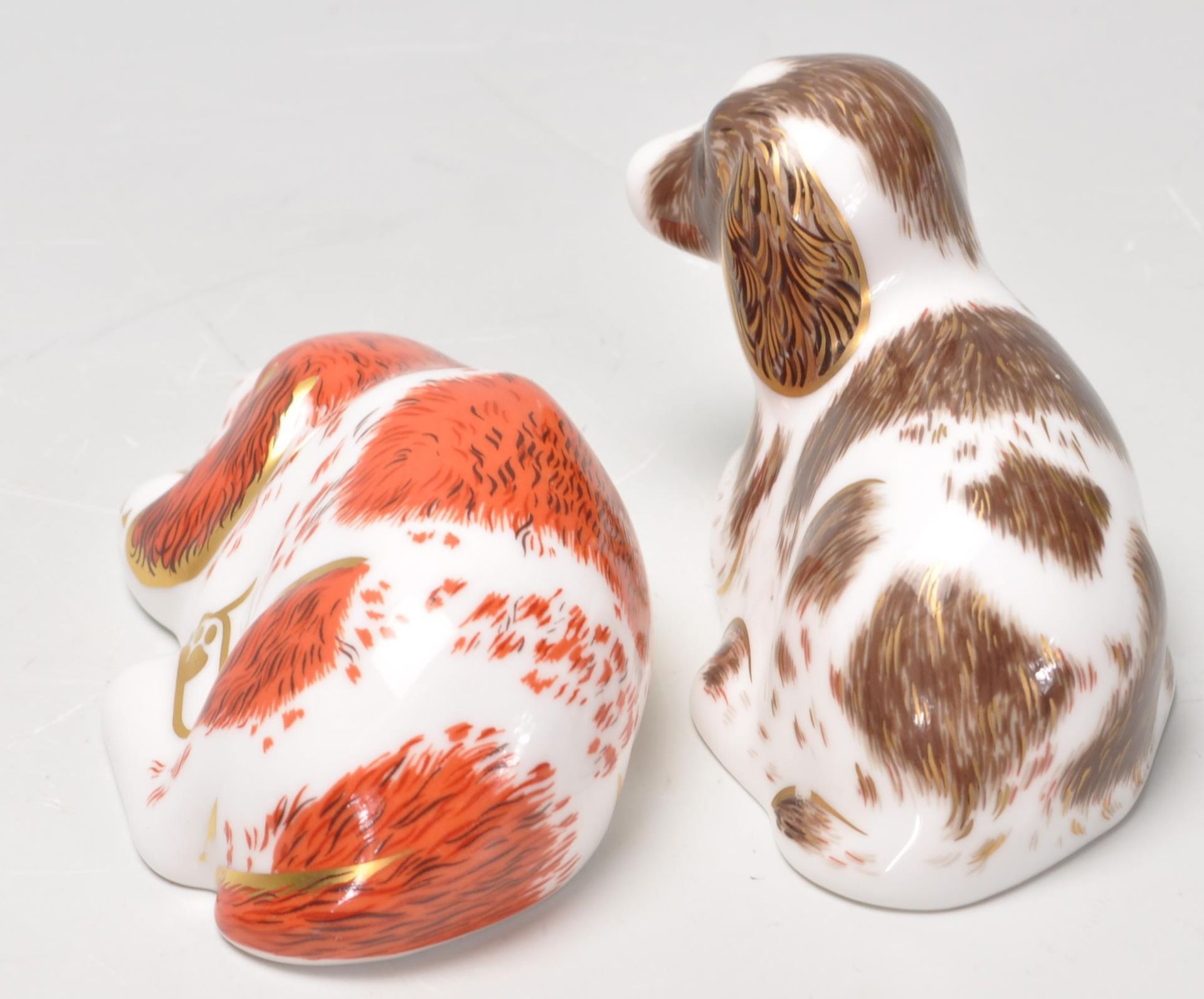 TWO ROYAL CROWN DERBY GOLD STOPPER DOG PAPERWEIGHTS - Image 4 of 7