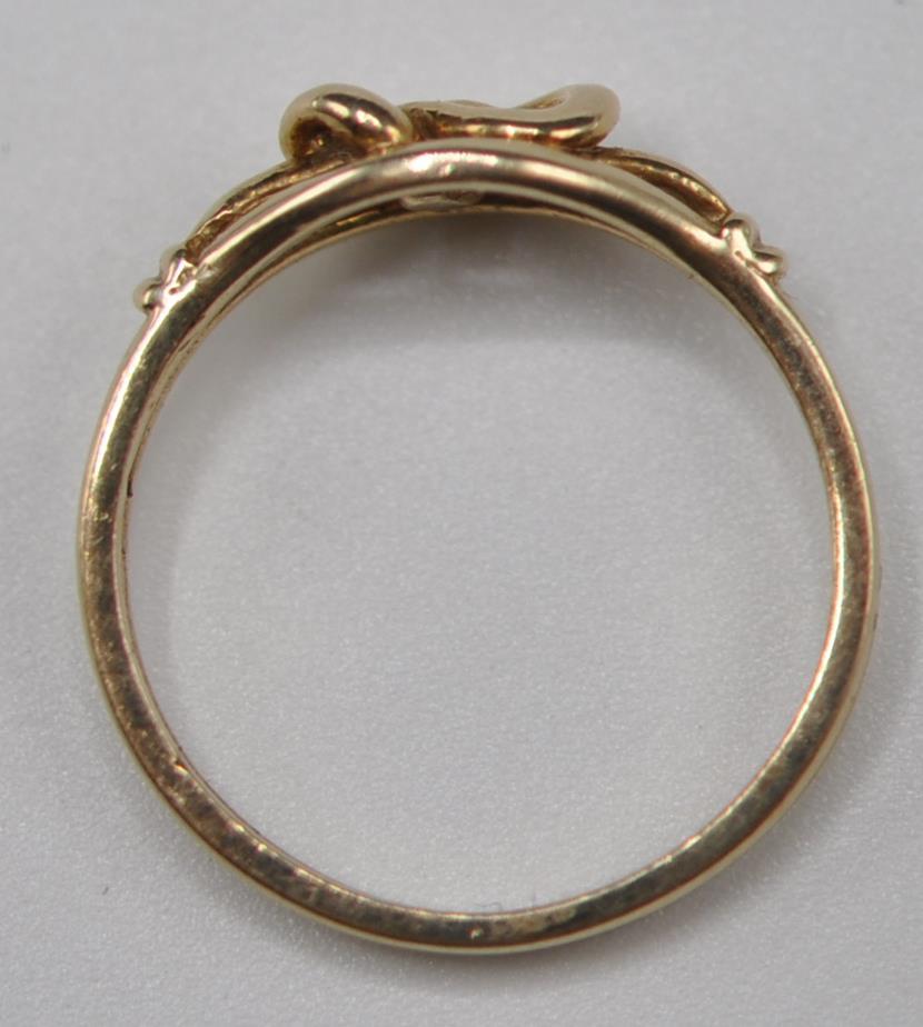 HALLMARKED 9CT GOLD KNOT RING - Image 7 of 7