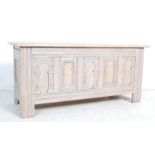 19TH CENTURY BLEACHED OAK COFFER CHEST