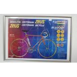 VINTAGE BICYCLES AND SPARES - 1970S ZEUS CRITERIUM POSTER.