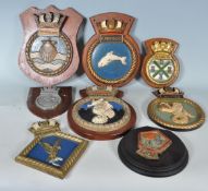 GREAT COLLECTION OF WWI & WWII INTEREST SHIPS PLAQUES