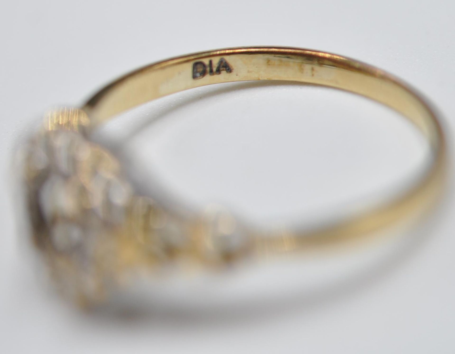 TWO 9CT GOLD RINGS INCLUDING ONE SET WITH DIAMONDS - Image 5 of 7