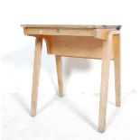 MID CENTURY RETRO BEECH WOOD SCHOOL DESK TABLE