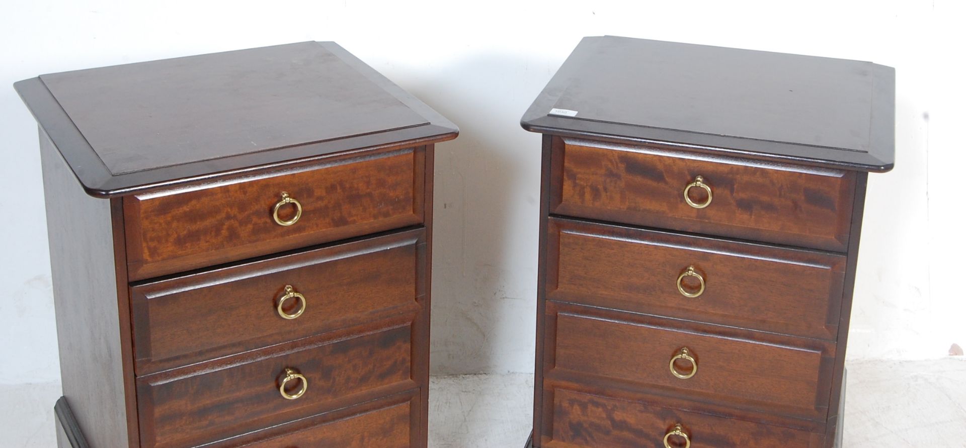 PAIR OF VINTAGE STAG MINSTREL BEDSIDE CHESTS OF DRAWERS - Image 2 of 18