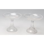 PAIR OF ANTIQUE VICTORIAN GLASS SWEET