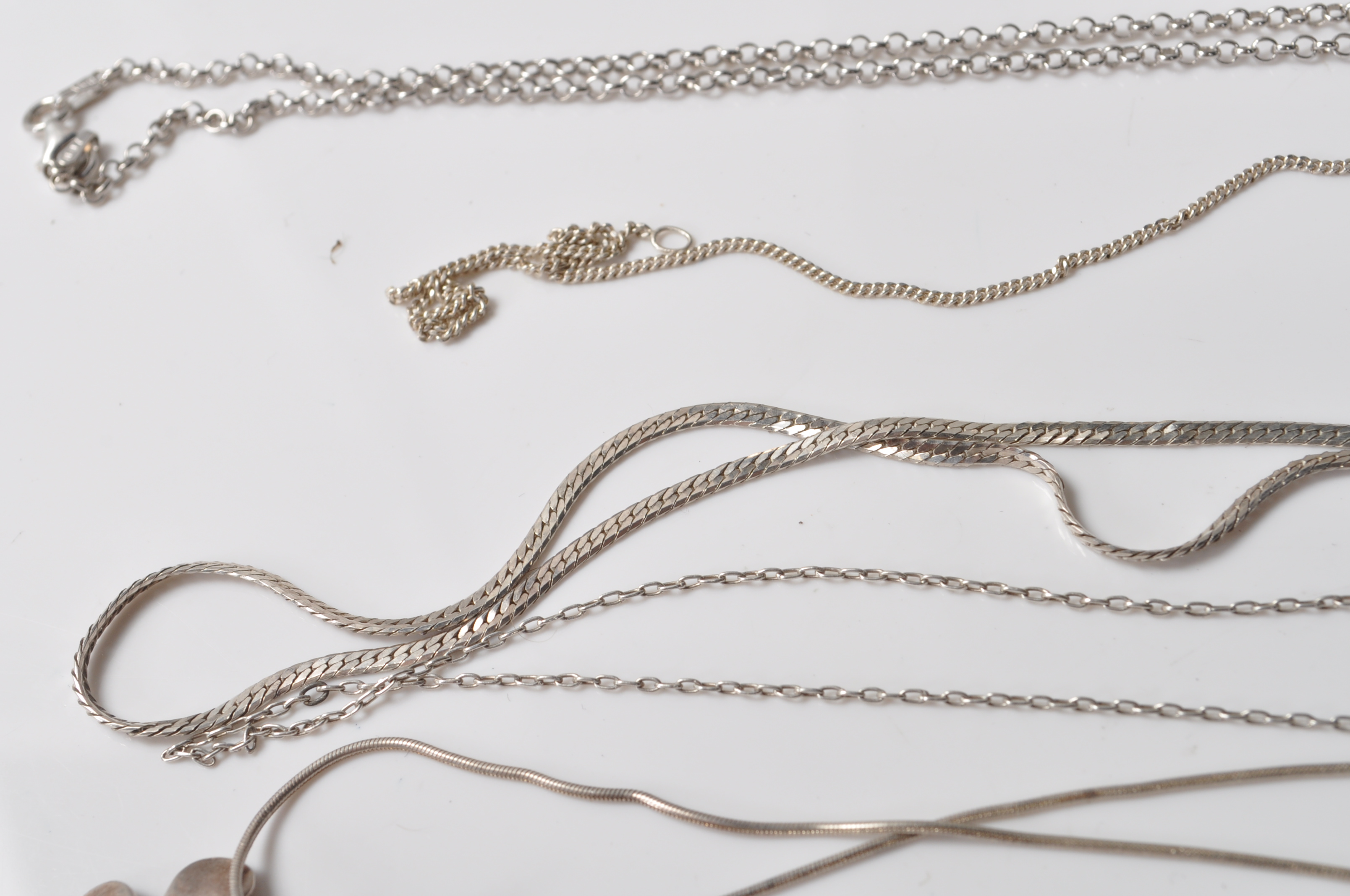 COLLECTION OF SILVER STAMPED 925 NECKLACES. - Image 7 of 10
