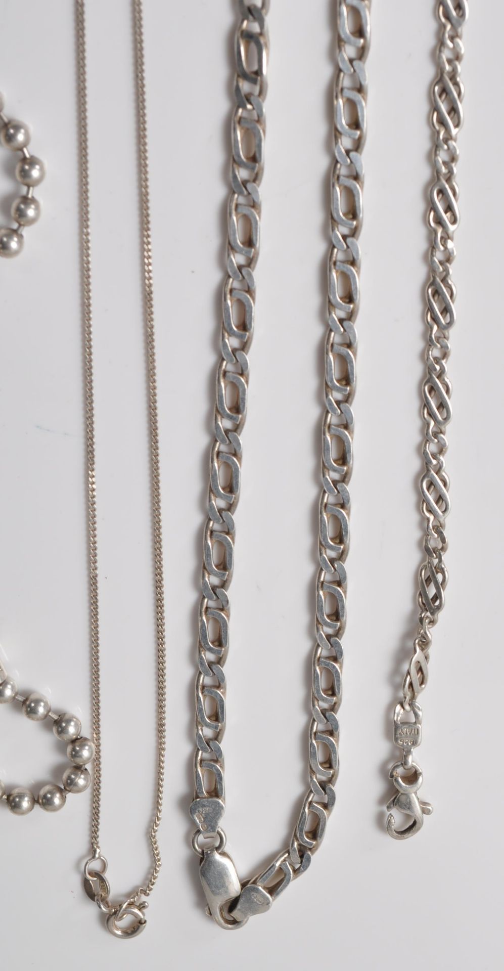 COLLECTION OF SILVER STAMPED 925 NECKLACES AND ONE BRACELET. - Image 3 of 11