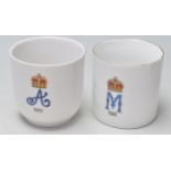 TWO RARE ROYAL ANTIQUE COMMEMORATIVE MUGS