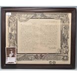 FRAMED QUEEN ALEXANDRA LETTER PRINT