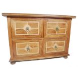 CONTEMPORARY MARQUETRY MANGO WOOD CHEST OF DRAWERS