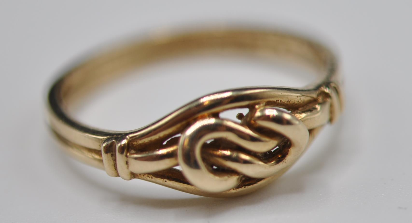 HALLMARKED 9CT GOLD KNOT RING