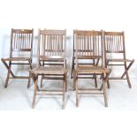 SIX MID 20TH CENTURY AIR MILITARY TYPE WOODEN FOLDING CHAIRS