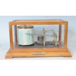 NEGRETTI & ZAMBRA MAHOGANY CASED BAROGRAPH