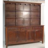 18TH CENTURY STYLE LARGE MAHOGANY KITCHEN DRESSER