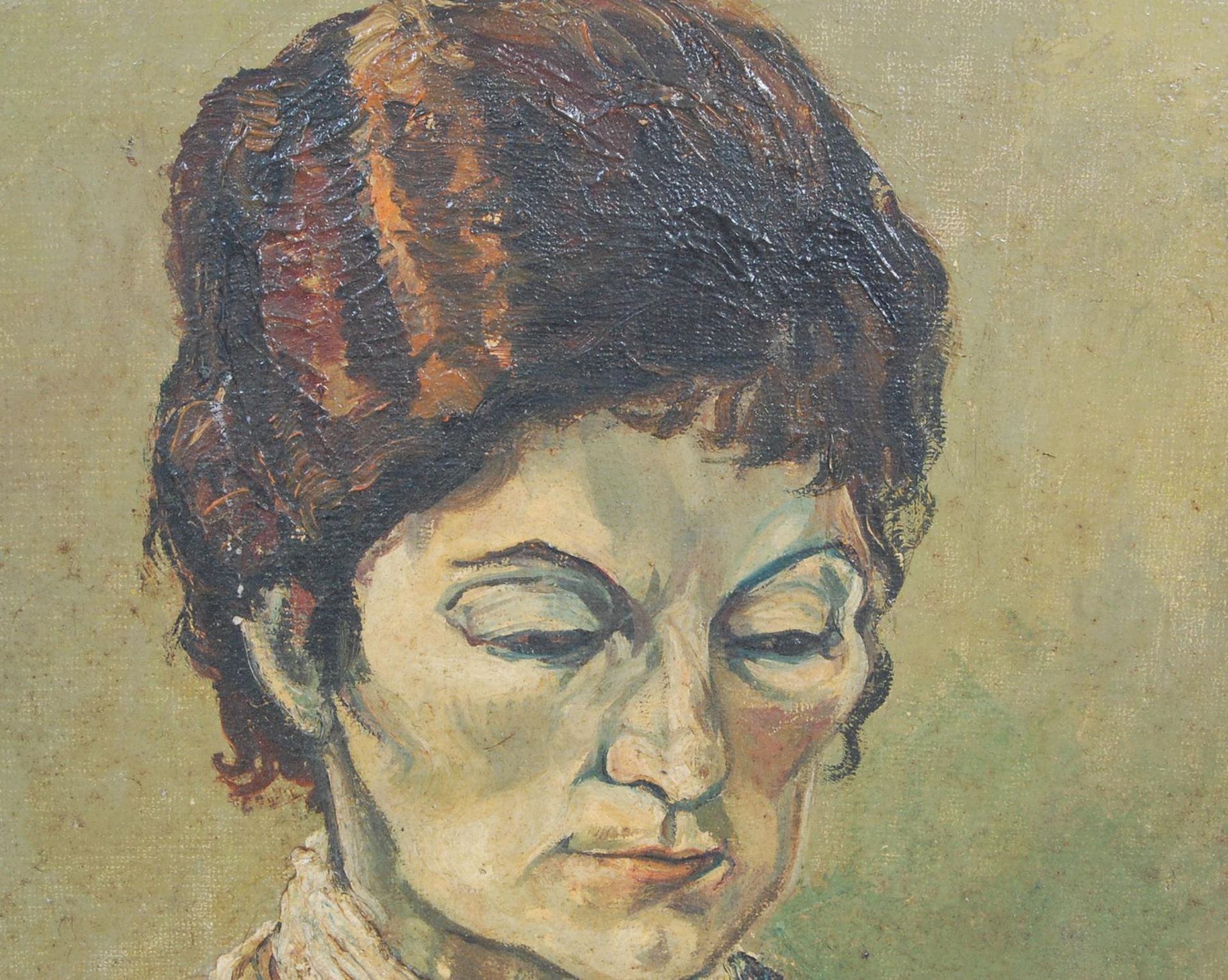 OIL ON BORD PORTRAIT BY MYRTLE GOULDEN - Image 4 of 6