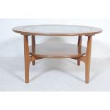 1970'S TEAK & GLASS COFFEE TABLE