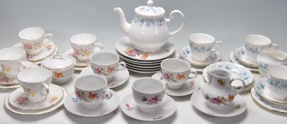 THREE VINTAGE TEA SERVICES INCLUDING COCLOUGH