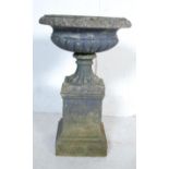 20TH CENTURY STONEWARE GARDEN URN