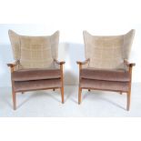 MID CENTURY WING BACK ARM CHAIRS