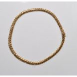 9CT GOLD FLAT LINK COLLAR NECKLACE