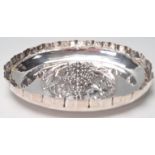 VICTORIAN WALKER AND HALL SILVER GRAPE DISH