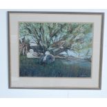 WENDY L STEVENSON 1950 - 2003 ANDEAN GEESE PASTEL