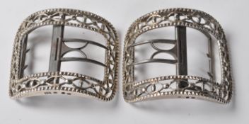 ANTIQUE GEORGIAN SILVER BELT BUCKLES